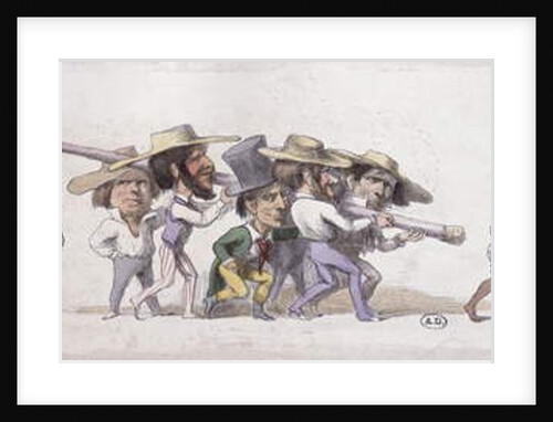 Cartoon depicting France as the slave trader of its colonies, c.1845-48 by French School