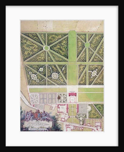 Plan of the chateau and park at Roissy, belonging to the Comte de Caraman by French School