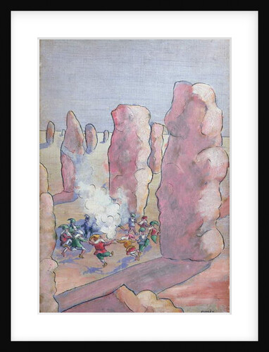 Breton gnomes dancing around a stone circle, late 19th century by French School