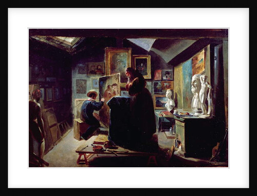 In the Artist's Studio, 1820-30 by Achille Deveria