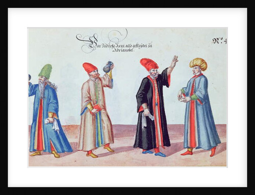Four Jewish Doctors from Adrianople, Turkey, c.1600 by German School