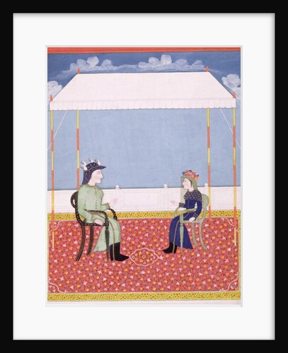 Portrait of an English colonial couple by Indian School
