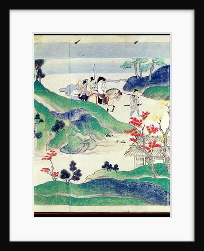 Ippen Riding with his Escort by Japanese School