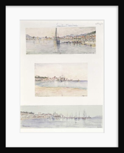Three Views of Sainte Maxime by French School