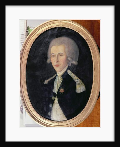 Portrait of an unknown lieutenant stationed in the French territory of Santo Domingo, late 18th century by French School