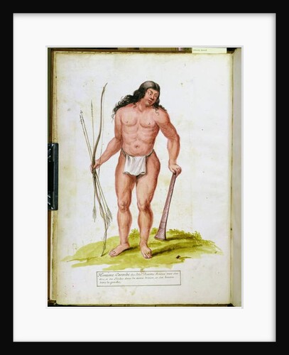 Native of the Caribbean with his weapons by Charles Plumier