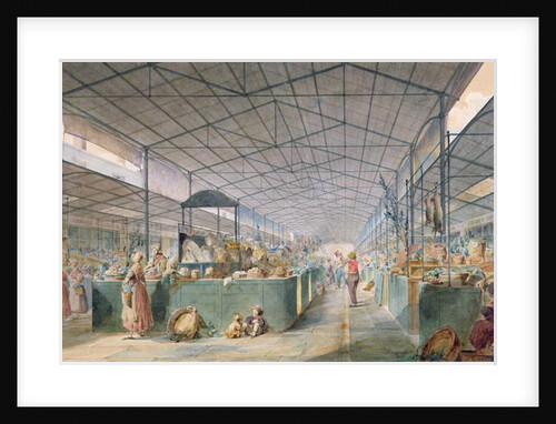 View of the Poultry Market at La Vallee, 1834 by Max Berthelin