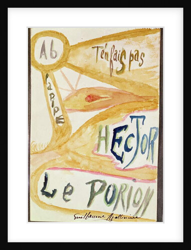 Illustrated version of a poem from the 'Calligrammes' collection by Guillaume Apollinaire
