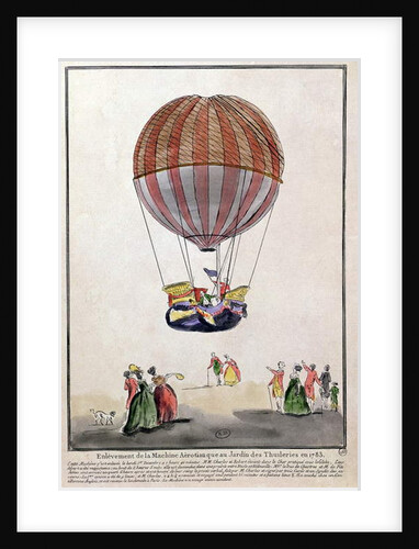 The Ascent of the Aerostat in the Jardin des Tuileries, 1st December, 1783 by French School