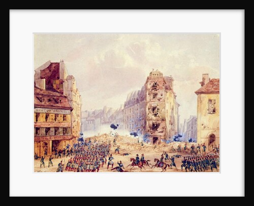 Barricade at Faubourg Saint-Antoine and the Death of General Negrier, 25th june 1848 by Gaspard Gobaut
