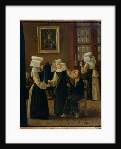 Nuns dressing a sick man by Antoine Jean Bail