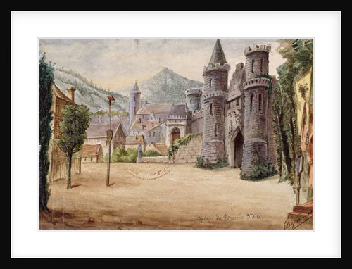 Set design for the Act III of the opera 'William Tell' by Gioacchino Rossini performed on 3rd August 1829 at the Paris Opera by French School