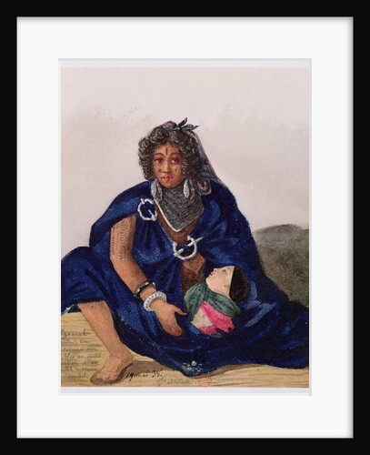 A sorceress telling the future with corn and salt in Ghzannah, 1835 by Theodore Leblanc