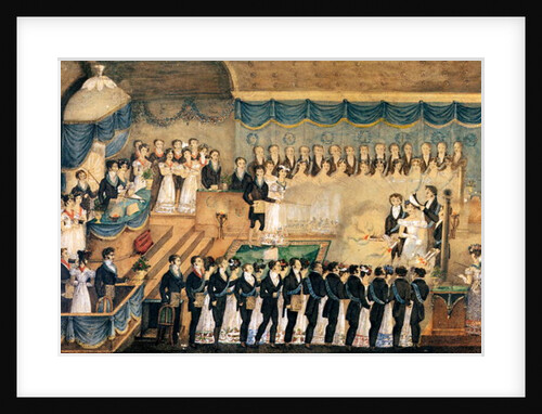 Masonic Initiation Ceremony of a lady Freemason, early 19th century by French School