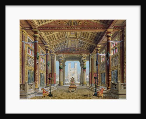 Set design for 'Athalie' by Jean Racine performed at the Comedie Francaise, 28th April 1892 by Philippe Marie Chaperon