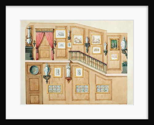 Staircase at rue Fortunee, house bought by Balzac in 1847, 1851 by M. Santi