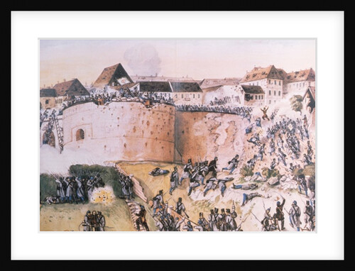 The Hungarian Revolution of 1848: Austrian troops assault the Buda Castle on 21st May 1849 by School Hungarian