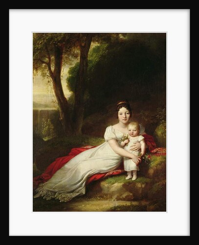 Hortense Eugenie de Beauharnais, Queen of Holland, with her son Charles Louis Napoleon Bonaparte, the future Napoleon III by Baron Antoine Jean Gros