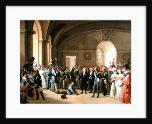 Tsar Alexander I visiting the Paris Hotel de La Monnaie on 25th May 1814, 1844 by Edouard Pingret