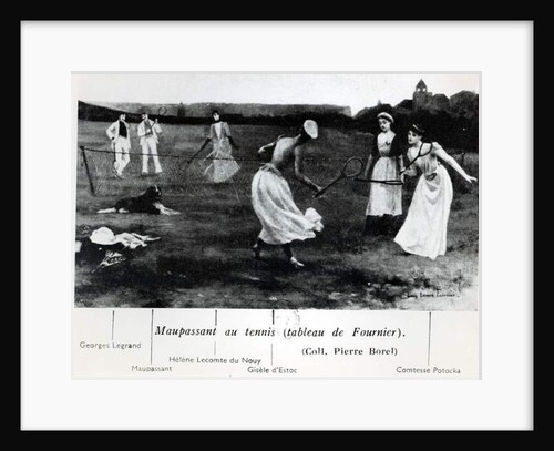 Guy de Maupassant Playing Tennis by Louis Edouard Paul Fournier