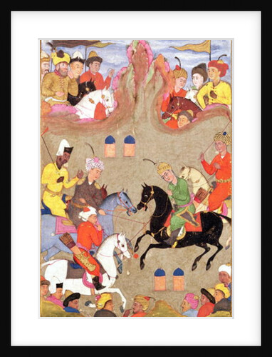 The Game of Polo, miniature from a shahnama, c.1670 by Mughal School