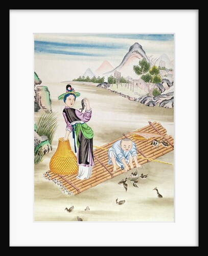 Chinese using cormorants to catch fish by School Chinese