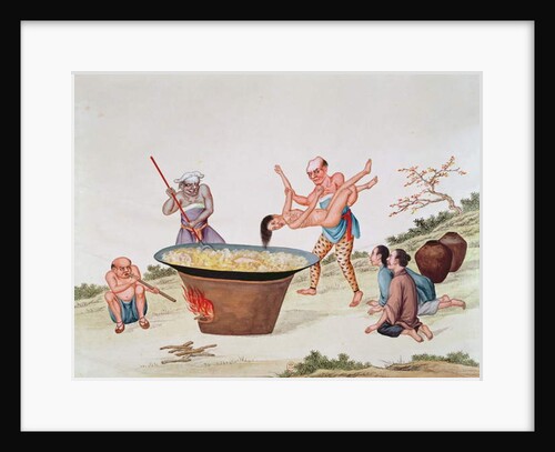 Plunging a woman into boiling water by School Chinese