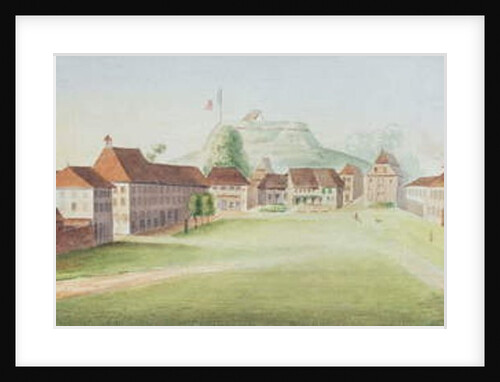 View of the infantry barracks at Cayenne, French Guyana, c. 1840 by (after) French School