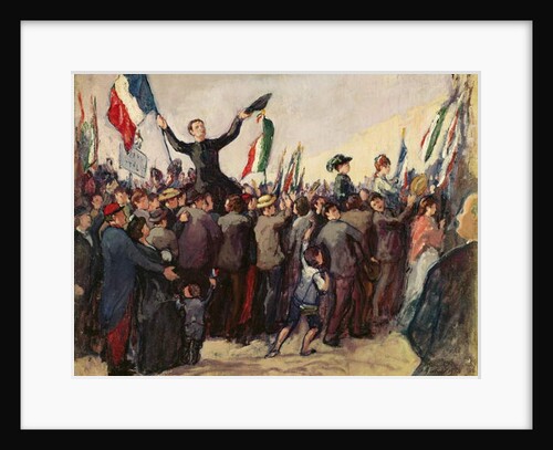 Italian volunteers arriving in Marseilles to enrol in the French army on 4th August 1914 by Leon Giran-Max