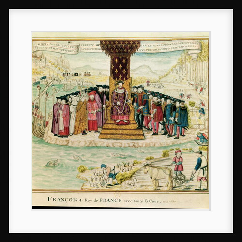 Francis I surrounded by his court, c.1630 by French School