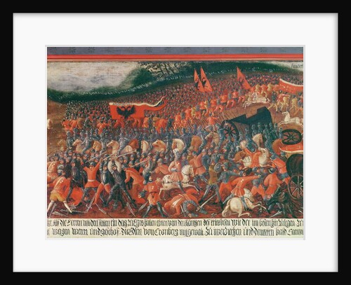 Battle of Kronenberg, Germany in c.1388 by German School