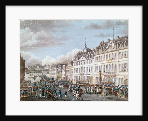 Entry of the United Troops of Prussia and the Hesse to Frankfurt, 2nd December 1792 by German School