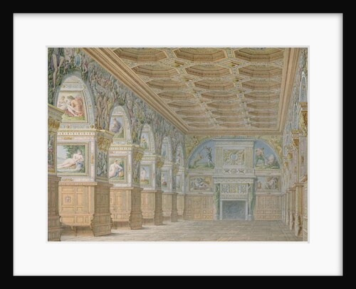 Ms 1014 The ballroom at Fontainebleau, plate from an album by Charles Percier