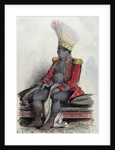 King Temoana on the island of Nuka-Hiva dressed in the uniform of a French colonel, c.1841-48 by Maximilien Radiguet