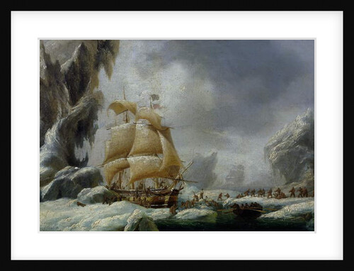 The Ship of Jules Dumont d'Urville Stuck in an Ice Floe in Antarctica by Ambroise-Louis Garneray