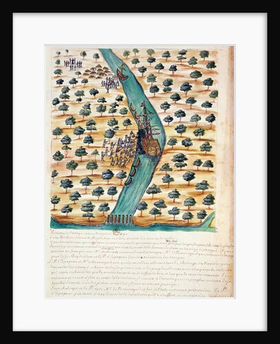 Natives attacking French ships on the River Tavoy, from an account of the Jesuits in Siam, 1688 by French School
