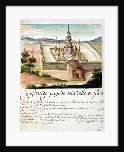 The Great Pagoda of Siam, from an account of Jesuits in Siam, 1688 by French School