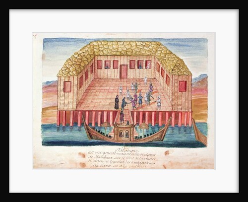 The Residence of the French Ambassadors to Siam, from an account of the Jesuits in Siam, 1688 by French School