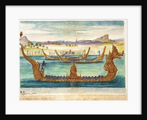 The Boats of the King of Siam, from an account of the Jesuits in Siam, 1688 by French School
