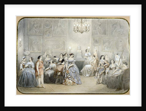 The actress Mlle Rachel in the foyer of the Comedie Francaise by Henri de Montaut