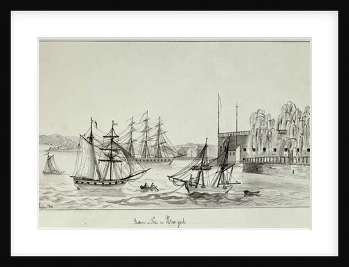 The Battery and Port of New York, 1831 by Gustave de Beaumont