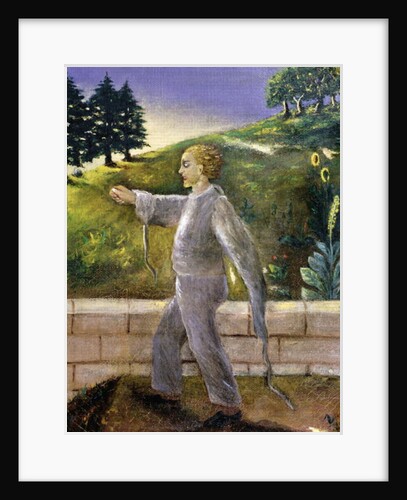 Mental patient going for an early morning walk by Dr. Max Simon