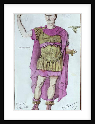 Costume design for Julius Caesar from 'La Mort de Pompee' by Corneille, 1906 by Desire Chaineux