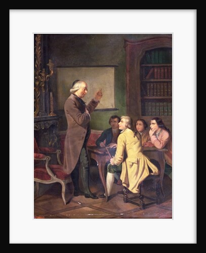 A Lesson with Abbe Charles Michel de l'Epee after a painting by F. Peyson by N. Ginouvier