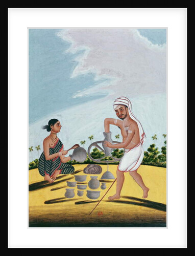 A Potter at Work by Indian School