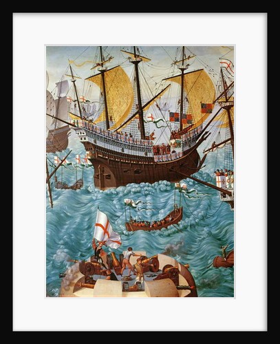 Embarkation of Henry VIII on board the Henry Grace à Dieu in 1520 by Friedrich Bouterwek
