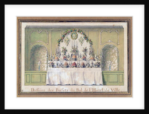 Buffet for a ball at the Hotel de Ville, Paris, 1745 by Jacques-Francois Blondel