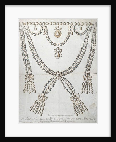 The Diamond Necklace involved in the Affair of the 'Collier de la Reine', c.1785 by French School