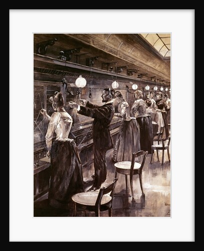 The Berlin Central Telephone Exchange, c.1890 by Werner Zehme