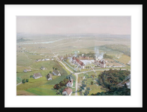 The Recapture of the Chateau de Mondement by the French army on the 9th September, 1914, during the First battle of the Marne, 1915 by Etienne Prosper Berne-Bellecour